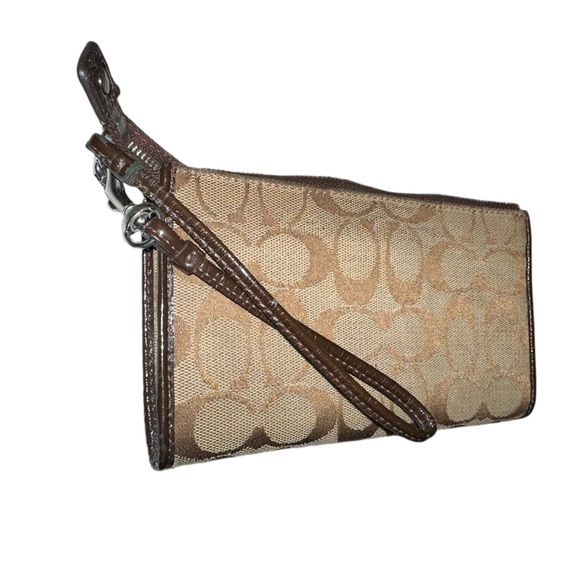 Coach Hampton wallet turnlock patent leather signature C - Picture 5 of 8